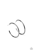 Load image into Gallery viewer, Chic As Can Be Black Hoop Earrings
