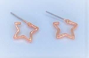 Patriotic Copper Star Starlet Shimmer Earrings