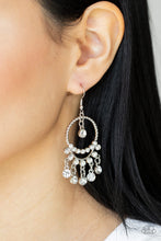 Load image into Gallery viewer, Cosmic Chandeliers White Earrings
