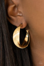 Load image into Gallery viewer, Curves In All The Right Places Gold Hoop Earrings
