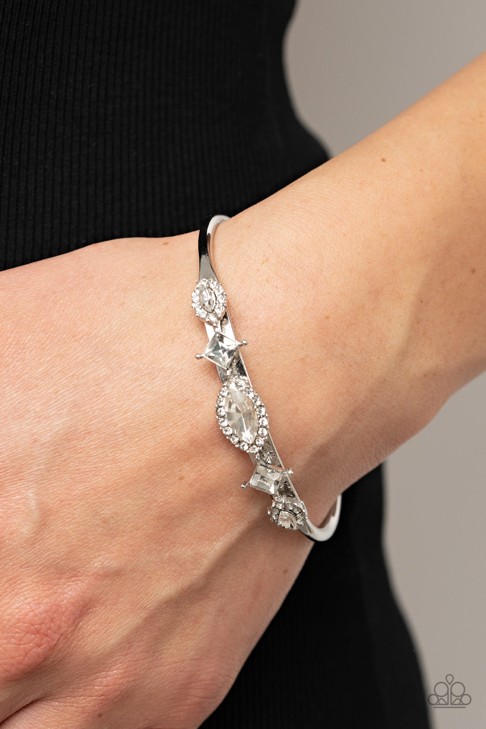 Disarming Dazzle White Bracelet