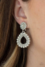 Load image into Gallery viewer, Discerning Droplets White Clip-On Earrings
