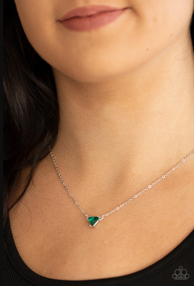 Downright Dainty Green Necklace