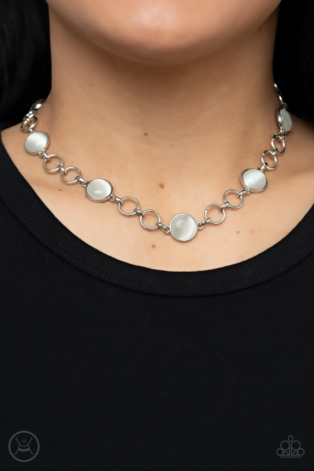 Dreamy Distractions White Choker Necklace