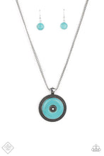 Load image into Gallery viewer, Epicenter of Attention Blue Turquoise Necklace
