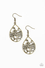 Load image into Gallery viewer, Enchanted Vines Brass Earrings
