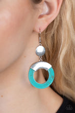 Load image into Gallery viewer, Entrada at Your Own Risk Blue Earrings
