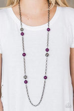 Load image into Gallery viewer, Fashion Fad Purple Gunmetal Necklace
