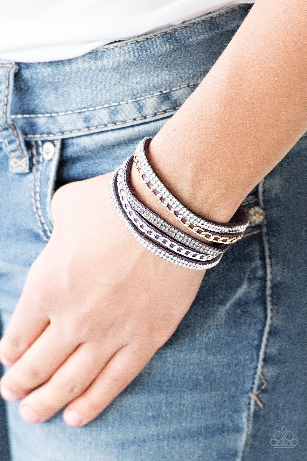 Fashion Fiend Purple Urban Wrap Bracelet