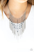 Load image into Gallery viewer, First Class Fringe Blue Necklace
