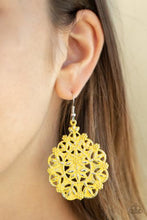 Load image into Gallery viewer, Floral Affair Yellow Earrings
