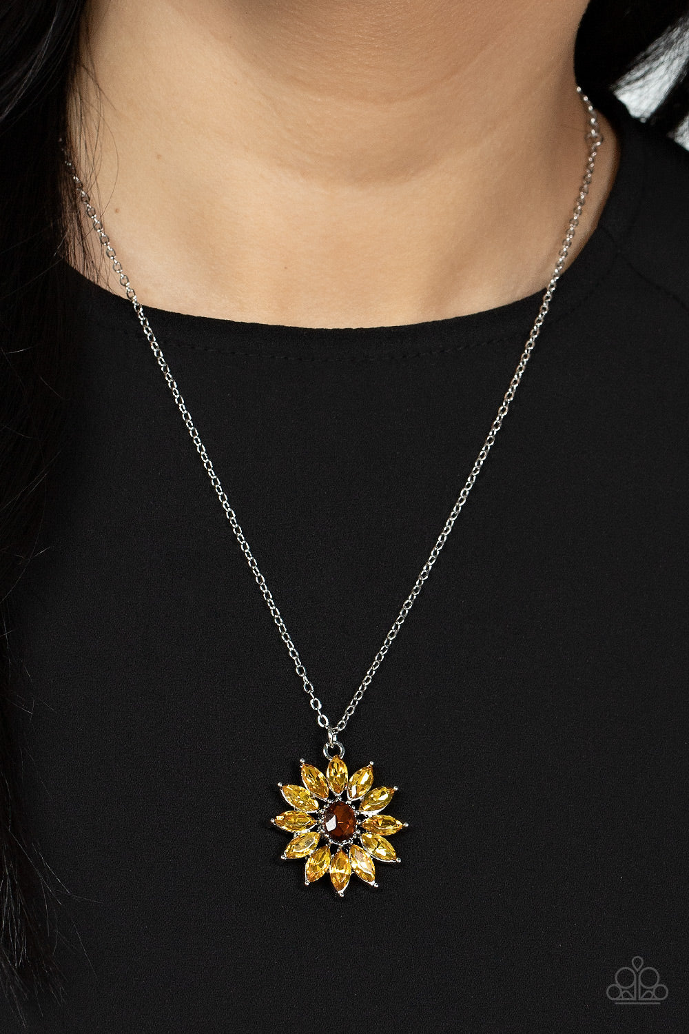 Formal Florals Yellow Necklace