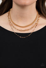 Load image into Gallery viewer, Galvanized Grit Gold Necklace
