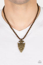 Load image into Gallery viewer, Get Your Arrowhead in the Game Brass Urban Necklace
