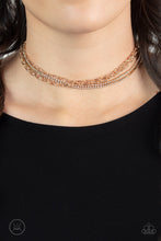 Load image into Gallery viewer, Glitter and Gossip Gold Choker Necklace
