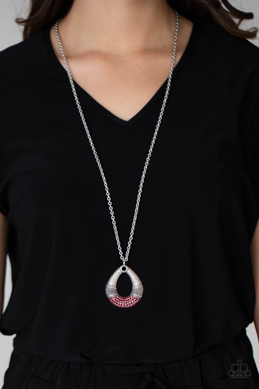 Glitz and Grind Red Necklace