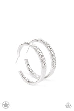 Load image into Gallery viewer, Glitzy by Association Silver Hoop Earrings
