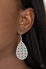 Load image into Gallery viewer, Glorious Gardens Blue Earrings
