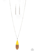 Load image into Gallery viewer, Going Overboard Yellow Wood Necklace
