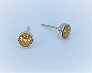 Glitter Gold Stud Starlet Shimmer Earrings