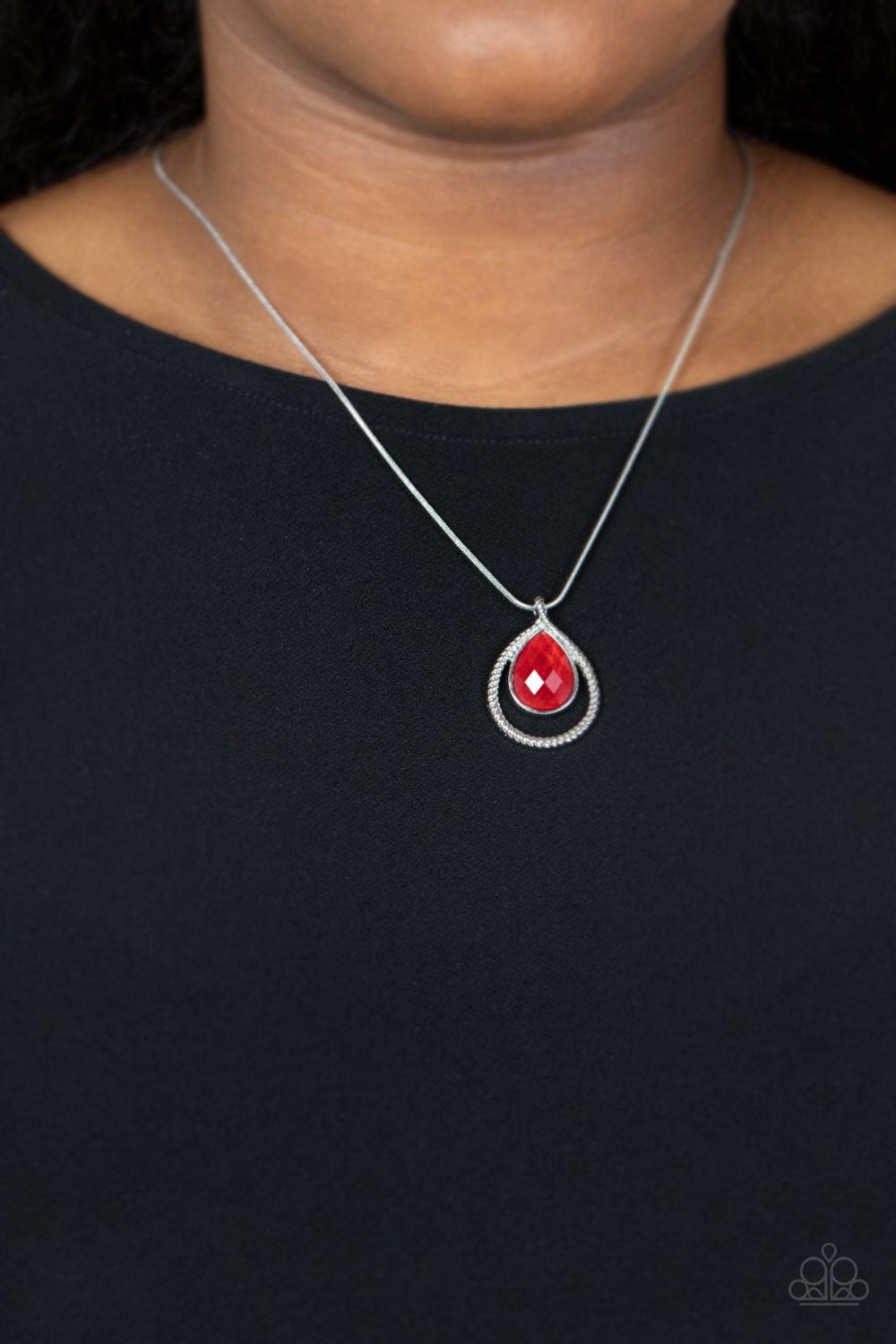 Gorgeously Glimmering Red Necklace