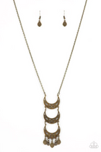 Load image into Gallery viewer, Half-Moon Child Brass Necklace
