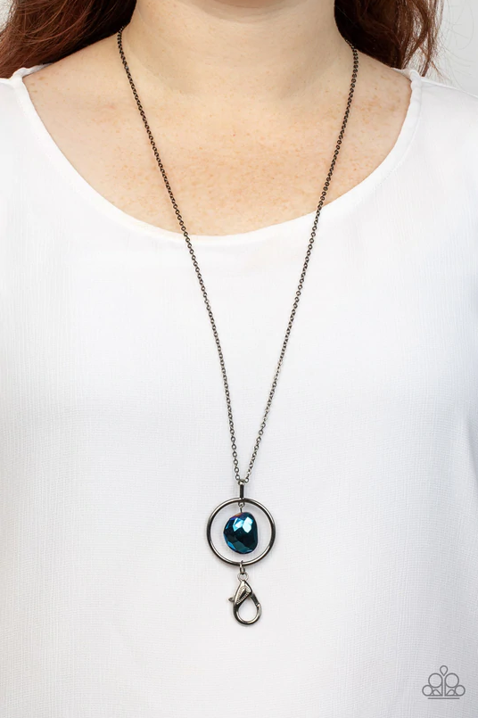 Hands-Down Dazzling Blue Lanyard Necklace