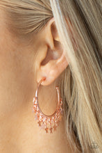 Load image into Gallery viewer, Happy Independence Day Copper Hoop Earrings
