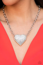 Load image into Gallery viewer, Heartbreakingly Blingy White Necklace
