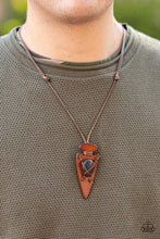 Load image into Gallery viewer, Hold Your Arrowhead Up High Brown Necklace

