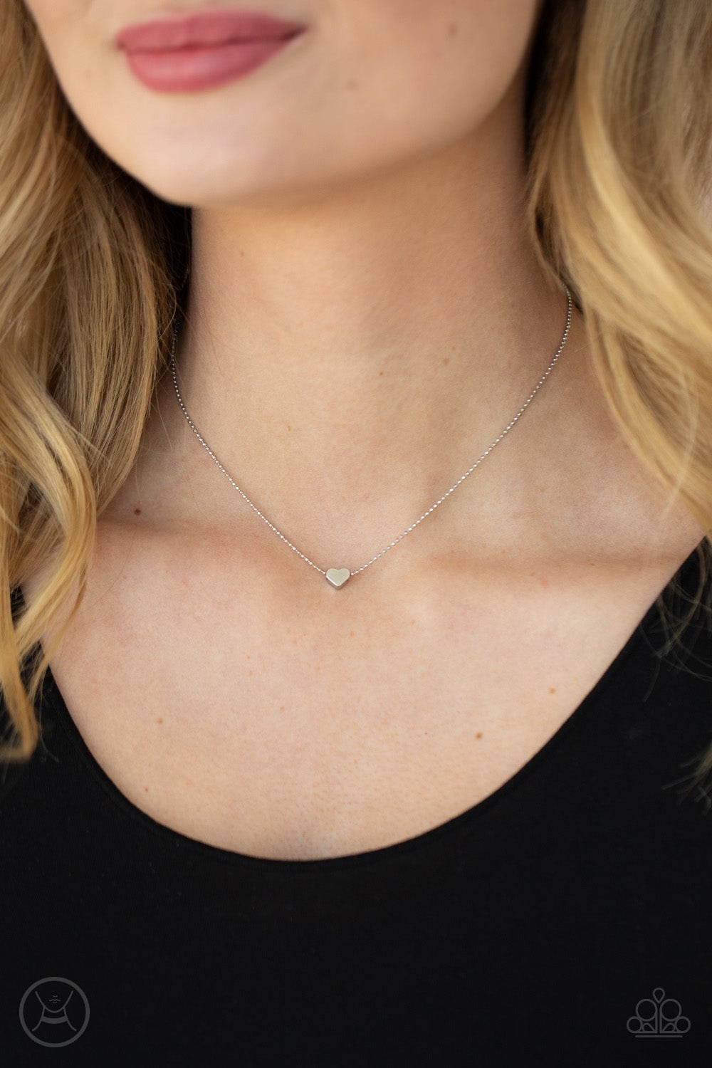 Humble Heart Silver Choker Necklace