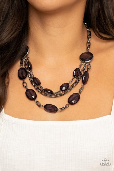 I Need a Glow-cation Black Necklace