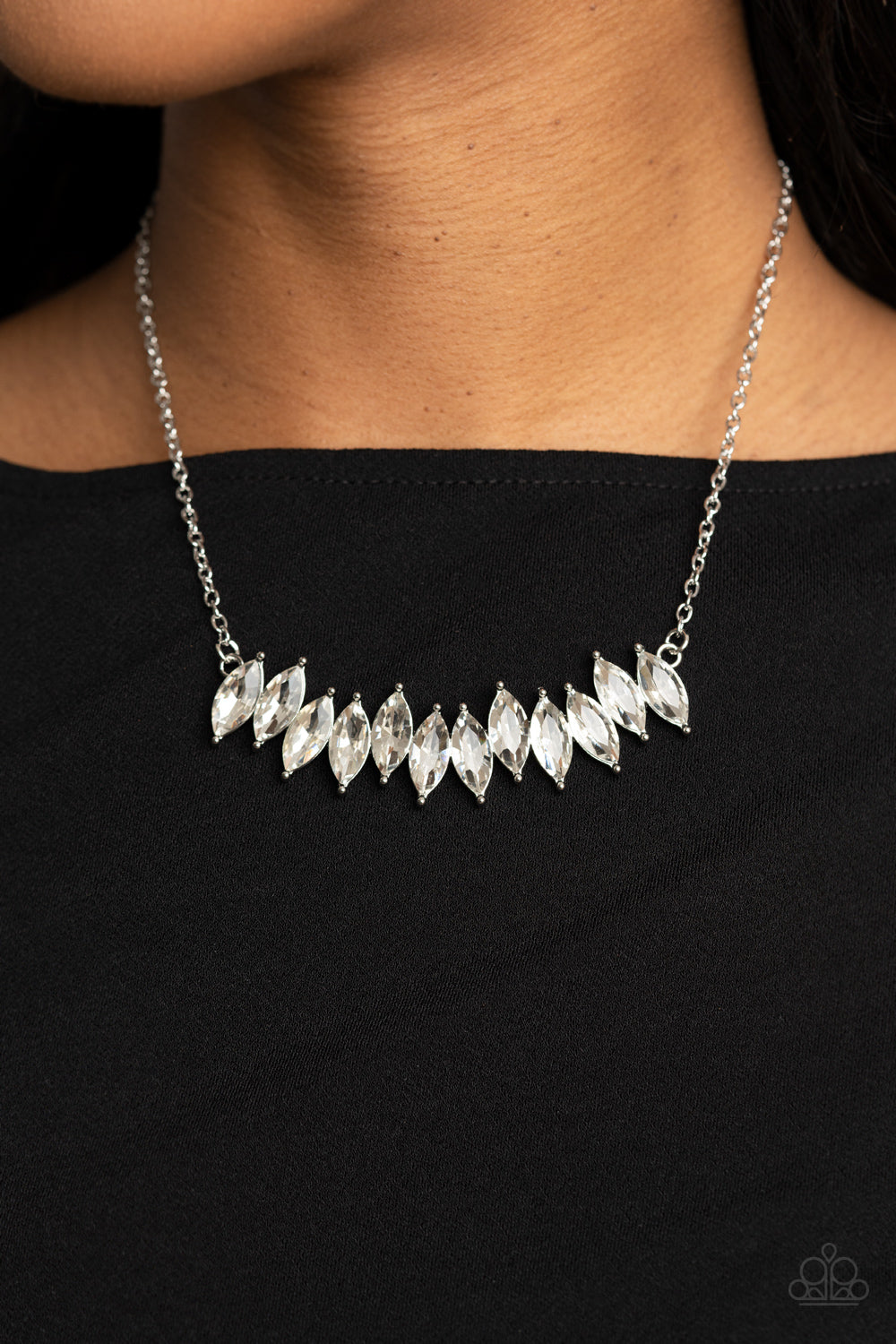 Icy Intensity White Necklace