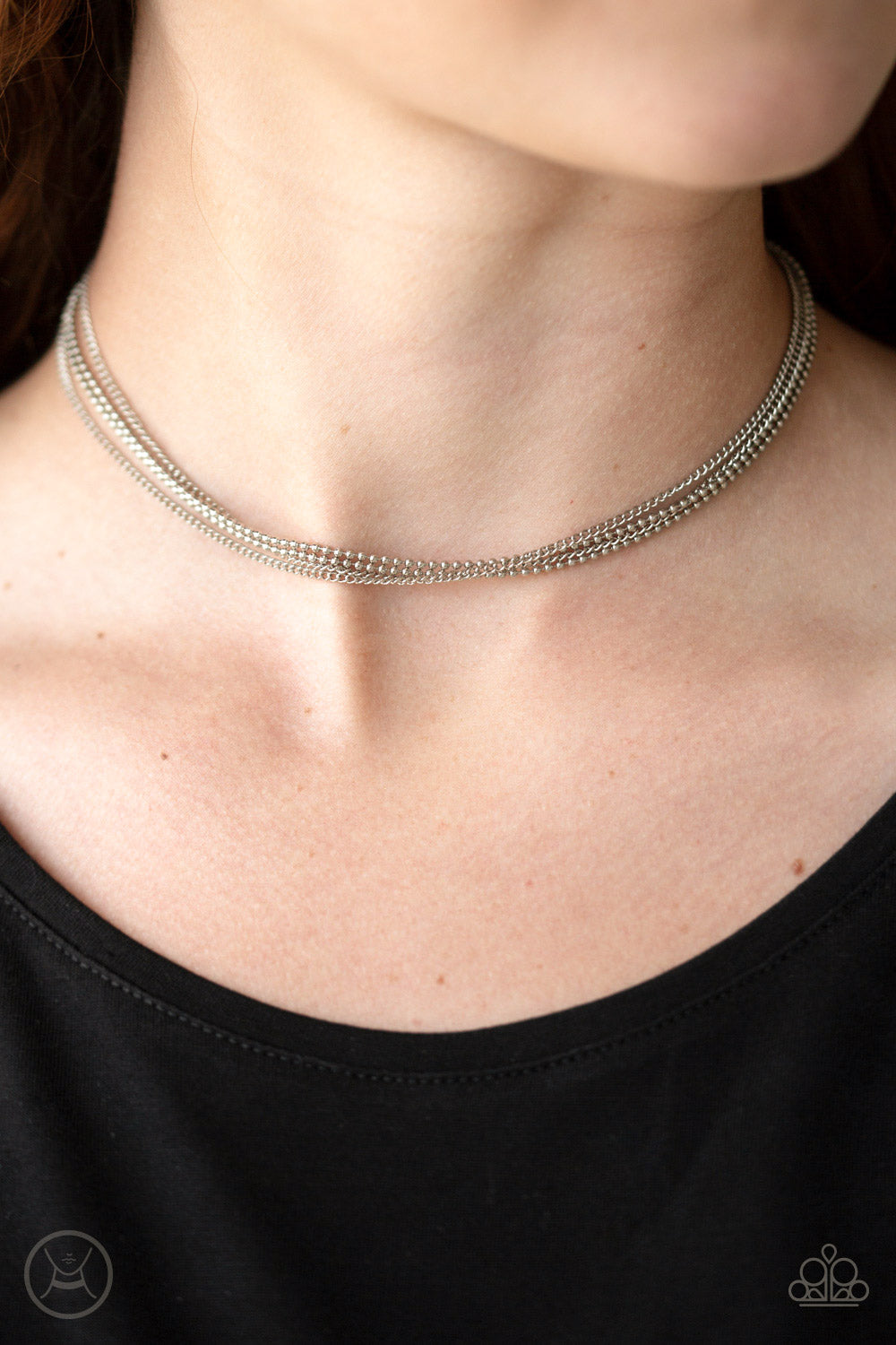 If You Dare Silver Choker Necklace