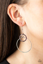 Load image into Gallery viewer, In An Orderly Fashion Purple Earrings
