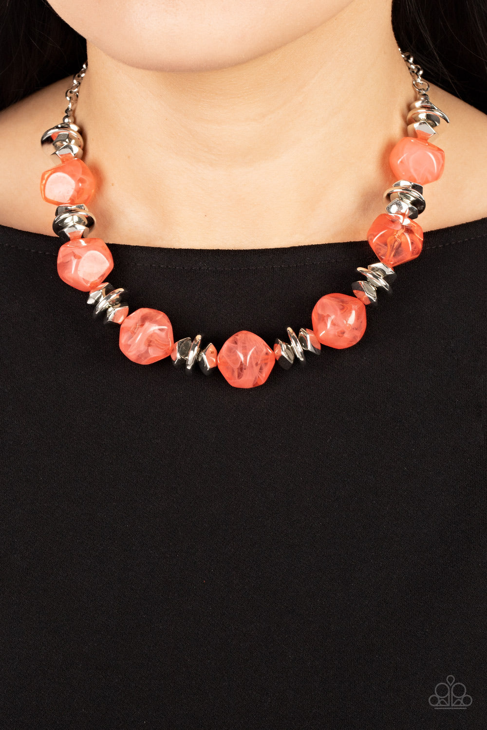 Island Ice Orange Necklace