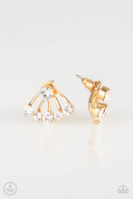 Load image into Gallery viewer, Jeweled Jubilee Gold Post Jacket Earrings
