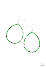 Load image into Gallery viewer, Keep Up The Good Beadwork Green Earrings

