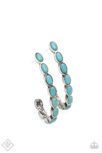 Load image into Gallery viewer, Kick Up a Sandstorm Blue Hoop Earrings
