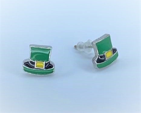 St. Patrick's Day Leprechaun Hat Starlet Shimmer Earrings