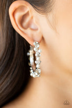 Load image into Gallery viewer, Let There Be Socialite White Hoop Earrings
