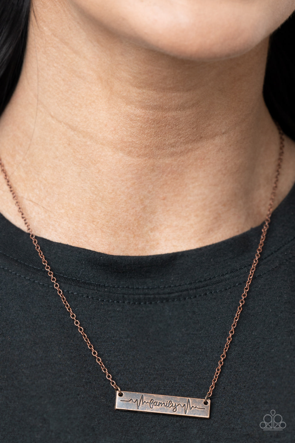 Living the Mom Life Copper Necklace