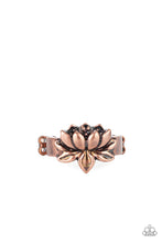 Load image into Gallery viewer, Lotus Crowns Copper Ring
