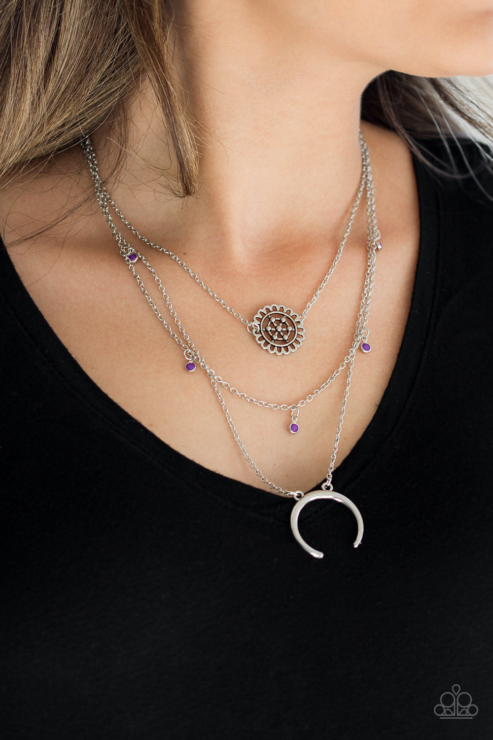 Lunar Lotus Purple Necklace