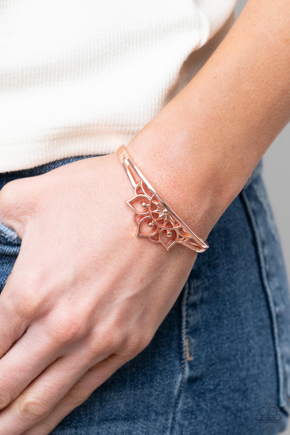 Mandala Mindfulness Copper Bracelet