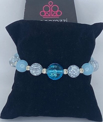 Marble Blue Starlet Shimmer Stretch Bracelet