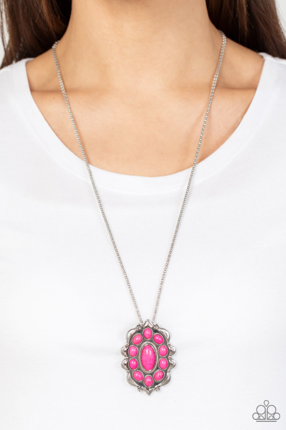 Mojave Medallion Pink Necklace