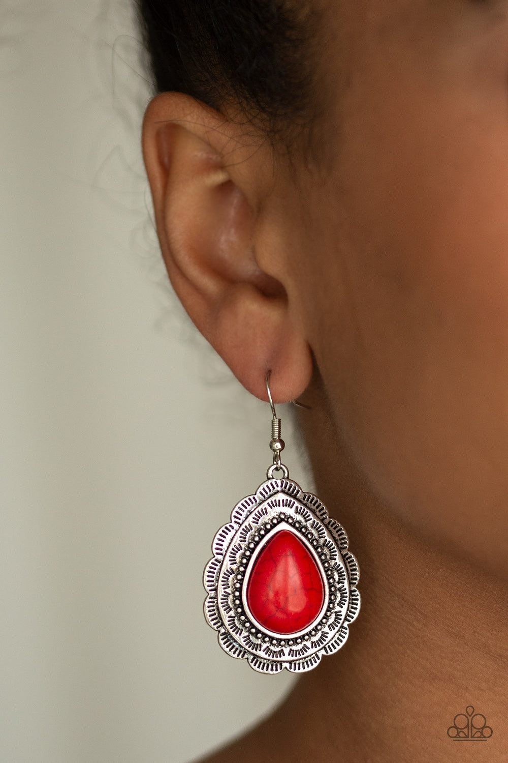 Mountain Mover Red Earrings