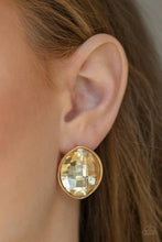 Load image into Gallery viewer, Movie Star Sparkle Gold Post Earrings
