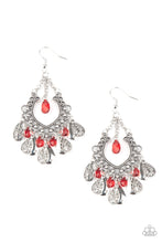 Load image into Gallery viewer, Musical Gardens Red Earrings
